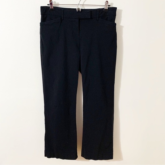 Fashion Bug Basic Black Stretchy Flare Dress Pants Pockets Hook and Bar/Zipper - Picture 1 of 10